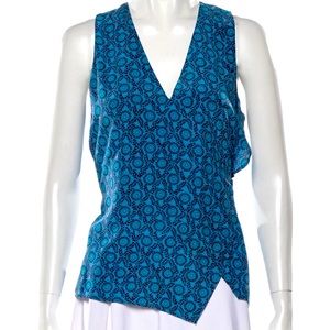 NWT Derek Lam 100% Silk Blouse Unique Sz 2